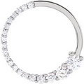 14K White 1/2 CTW Journey Diamond Circle Pendant